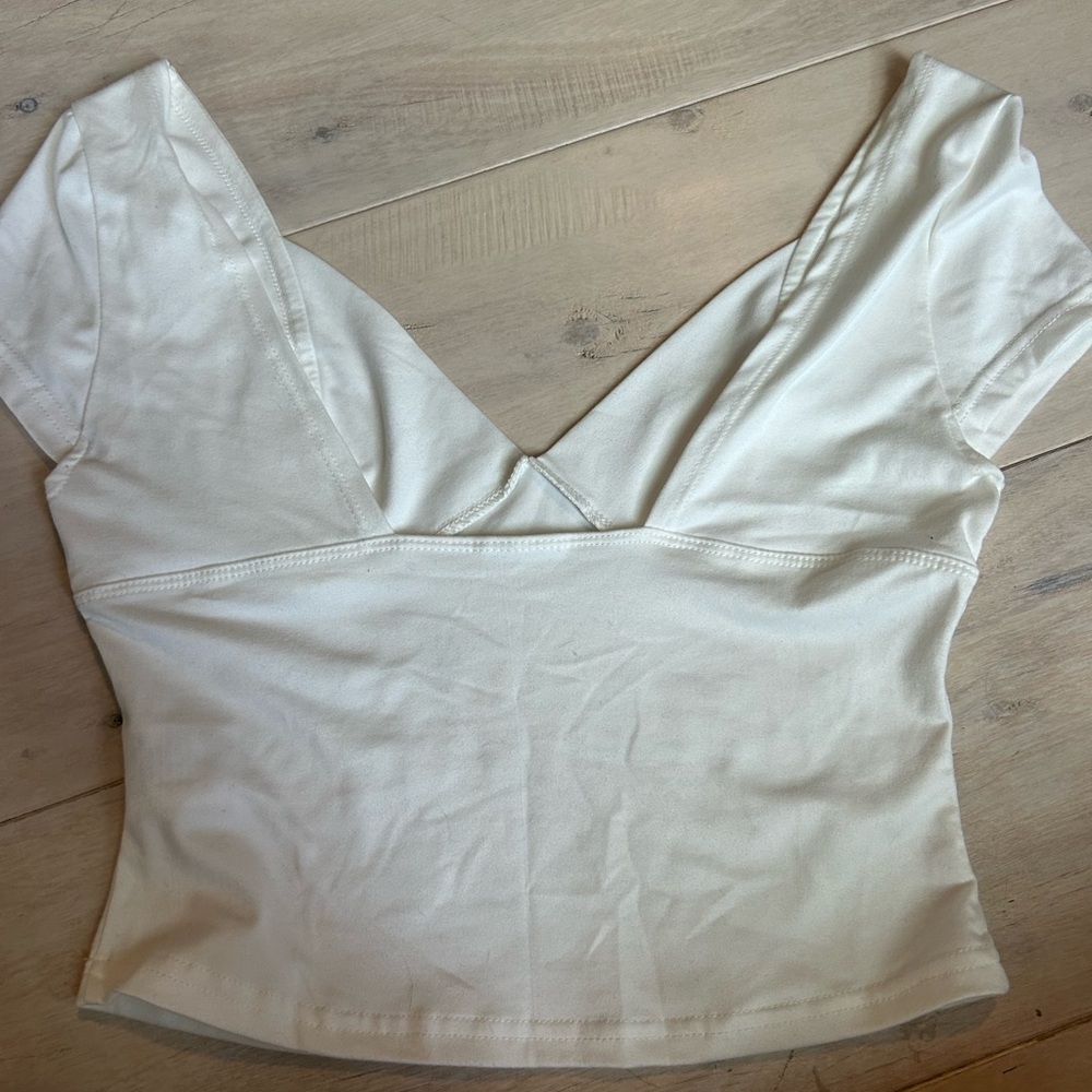 White crop top
